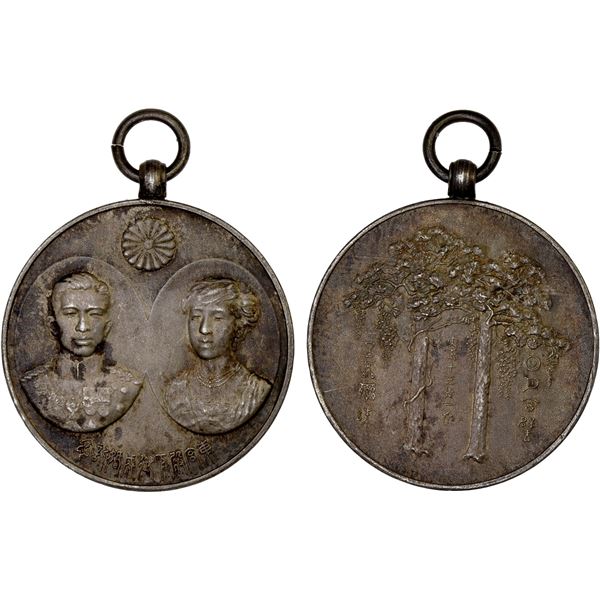 JAPAN: Taisho, 1912-1926, AR medal (10.31g), year 13 (1924), XF
