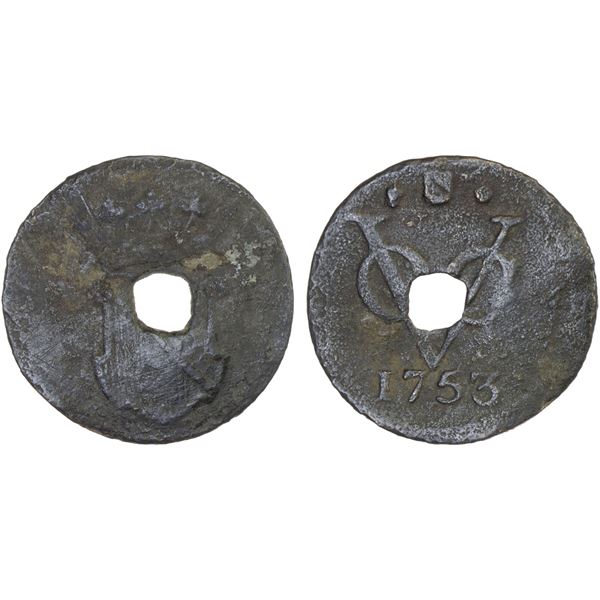 NETHERLANDS EAST INDIES: AE 1/2 duit (1.06g), F-VF