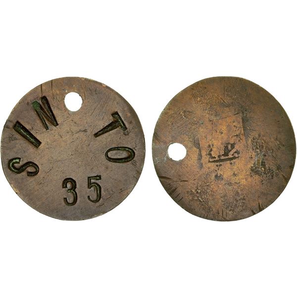 NETHERLANDS EAST INDIES: Plantation Tokens, AE token, ca. early 20th century, Choice XF