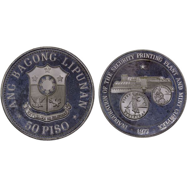 PHILIPPINES: Republic, AR 50 piso, 1977, Proof