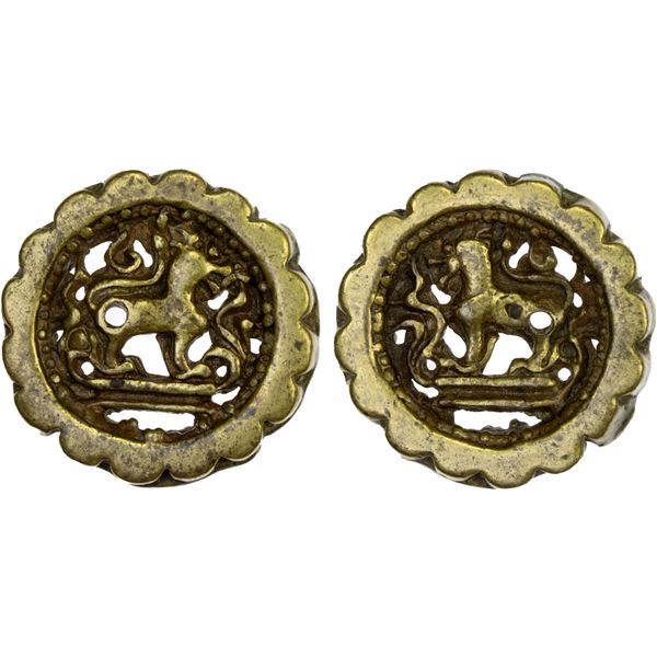 THAILAND: brass gambling token (11.64g), late 18th to late 19th century, F-VF