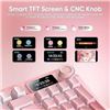 Image 2 : RedThunder K95 Wireless Mechanical Keyboard; Smart TFT Screen, RGB Backlit - Gradient Pink - NEW