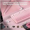 Image 5 : RedThunder K95 Wireless Mechanical Keyboard; Smart TFT Screen, RGB Backlit - Gradient Pink - NEW