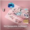 Image 8 : RedThunder K95 Wireless Mechanical Keyboard; Smart TFT Screen, RGB Backlit - Gradient Pink - NEW