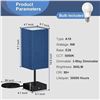 Image 3 : Touch Bedside Table Lamp; Dimmable w/ USB C+A Charging Base; LED Bulb Included (Navy Blue) New