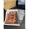 Image 10 : Touch Bedside Table Lamp; Dimmable w/ USB C+A Charging Base; LED Bulb Included (Navy Blue) New