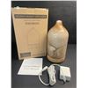 Image 7 : Glass Ultrasonic Aromatherapy Diffuser (120ml) 7-Color Changing LED Lights & Wood Base - New!