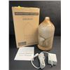Image 7 : Glass Ultrasonic Aromatherapy Diffuser (120ml) 7-Color Changing LED Lights & Wood Base - New!