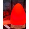 Image 1 : Red Light Therapy Lamp for Sleep/Stylish Modern Egg Lamp With Wood Base Design & Remote - New!