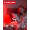 Image 2 : Red Light Therapy Lamp for Sleep/Stylish Modern Egg Lamp With Wood Base Design & Remote - New!