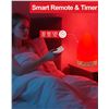 Image 5 : Red Light Therapy Lamp for Sleep/Stylish Modern Egg Lamp With Wood Base Design & Remote - New!