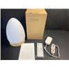 Image 9 : Red Light Therapy Lamp for Sleep/Stylish Modern Egg Lamp With Wood Base Design & Remote - New!