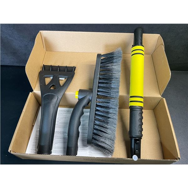 Snow Brush/Scraper Set with Detachable and Extendable Handle - New