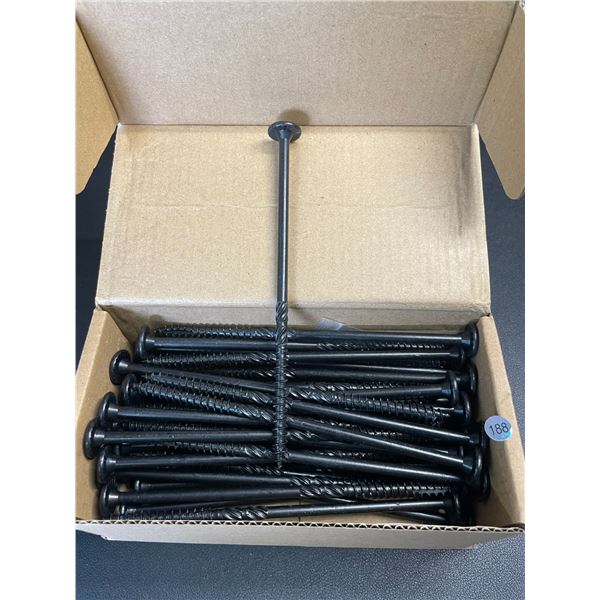 50PC Box of 6" #14 Heavy-Duty Wood Screws - Star Drive with Included Star Bit - New!