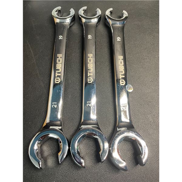 3PCS 19mm x 21mm Chrome Flare Nut Metric Wrenches/Tools - New