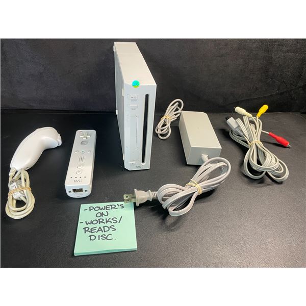 Nintendo Wii Console with Cords/Controller (Used) Tested - Powers On/Works/Reads Discs!