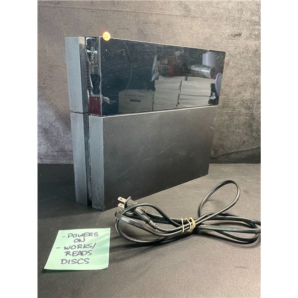 PS4/Playstation 4 Console with Power Cord (Used) Tested - Powers On/Works/Reads Discs!
