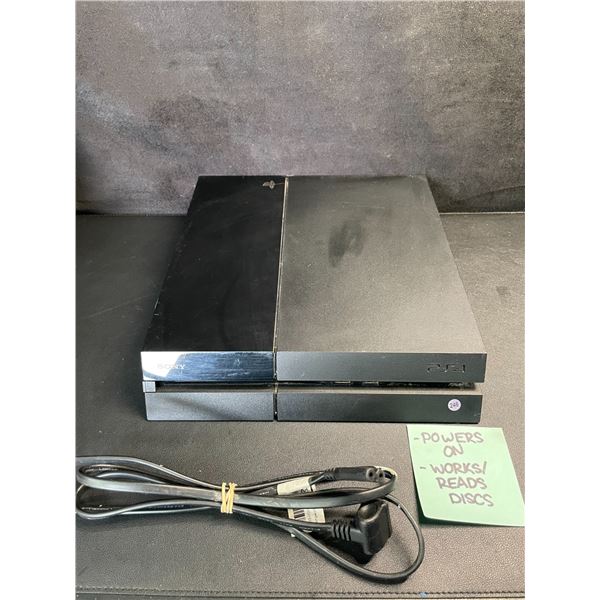 PS4/Playstation 4 Console with Power Cord (Used) Tested - Powers On/Works/Reads Discs!