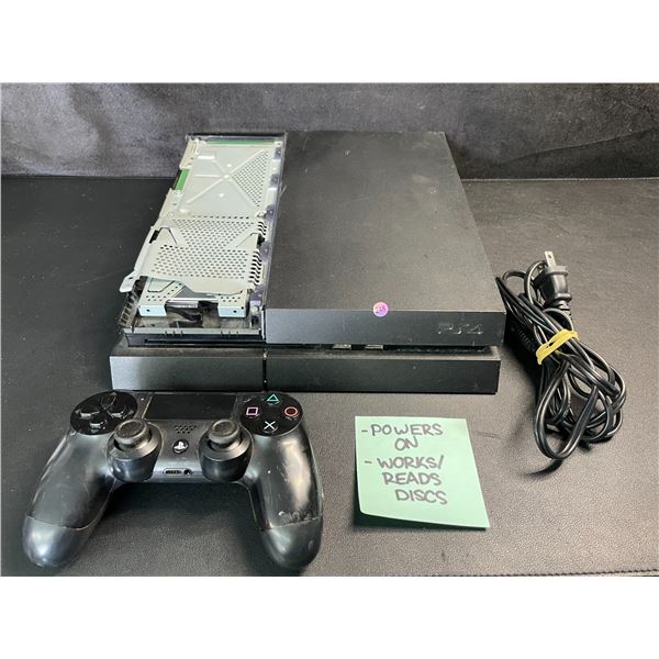 PS4/Playstation 4 Console with Power Cord & Controller (Used) Tested - Powers On/Works/Reads Discs!
