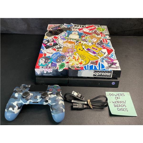 PS4/Playstation 4 Console with Power Cord & Controller (Used) Tested - Powers On/Works/Reads Discs!