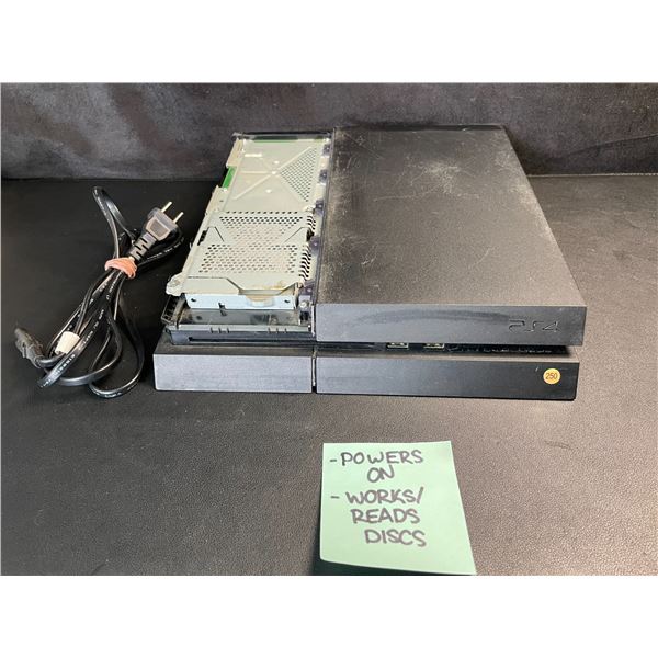 PS4/Playstation 4 Console with Power Cord (Used) Tested - Powers On/Works/Reads Discs!