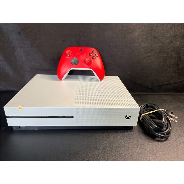 Xbox One S Console with Power Cord & Controller (Used) Tested - Powers On/Works/Reads Discs!