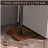 Image 4 : Sofa Armrest Side Table for Couch - Rustic Wood Design; Adjustable Height, 360° Swivel - NEW!