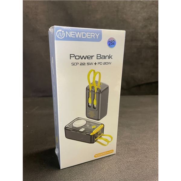 10,000mAh Portable Power Bank/Charger with Built-In Charge Cords & Apple Watch Charger - New Sealed!