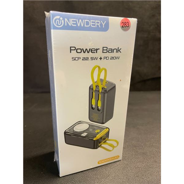 10,000mAh Portable Power Bank/Charger with Built-In Charge Cords & Apple Watch Charger - New Sealed!