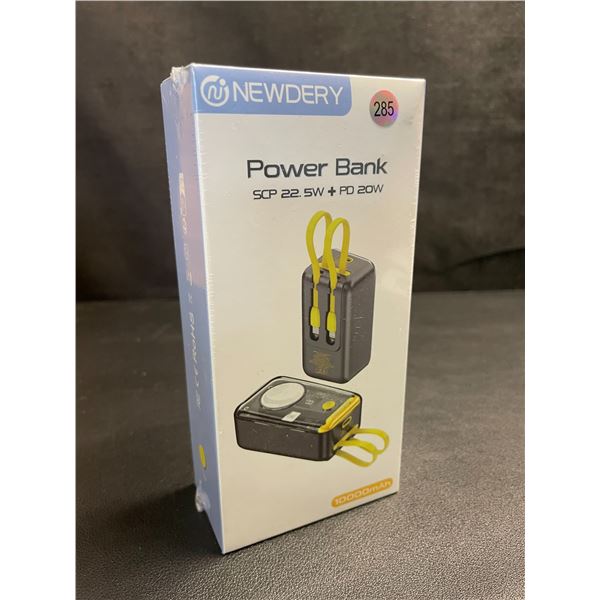 10,000mAh Portable Power Bank/Charger with Built-In Charge Cords & Apple Watch Charger - New Sealed!