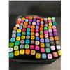 Image 4 : 100PCS Dual-Tip Artist Markers Set - Multi-Color Alcohol Markers for Drawing/Sketching - NEW