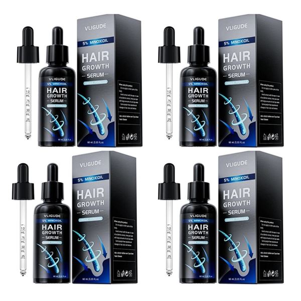 4 Boxes Vligude 5% Minoxidil Hair Growth Serums/Treatment for Men (60ml) New Sealed