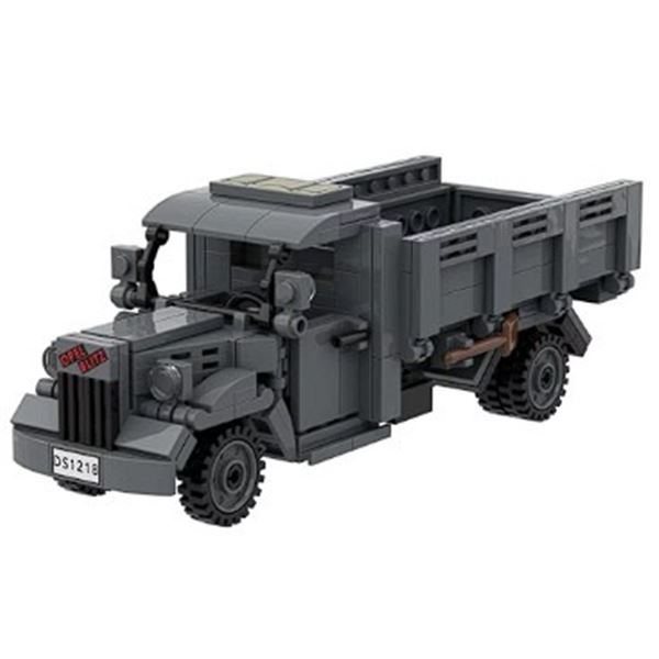 Lego-Style WW2 Military Truck Toy Building Set with 3 Toy Soldiers - New