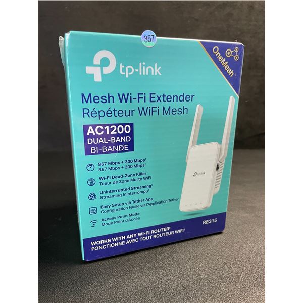 TP-Link AC1200 Mesh Wi-Fi Extender/WiFi Booster - Works with Any WiFi Router - New Sealed!