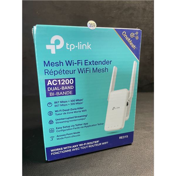 TP-Link AC1200 Mesh Wi-Fi Extender/WiFi Booster - Works with Any WiFi Router - New Sealed!