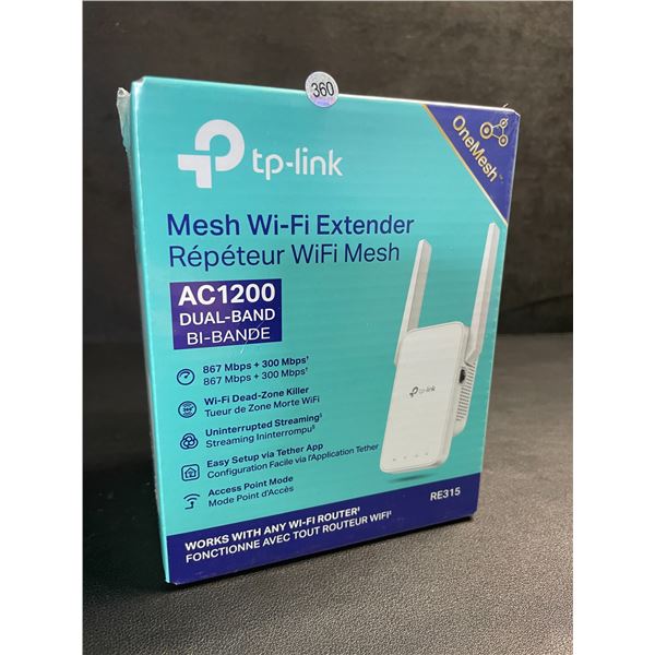 TP-Link AC1200 Mesh Wi-Fi Extender/WiFi Booster - Works with Any WiFi Router - New Sealed!