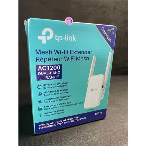 TP-Link AC1200 Mesh Wi-Fi Extender/WiFi Booster - Works with Any WiFi Router - New Sealed!
