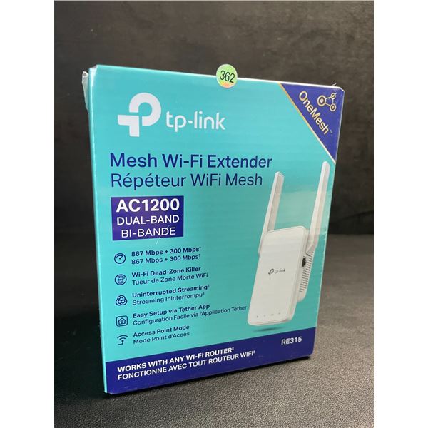TP-Link AC1200 Mesh Wi-Fi Extender/WiFi Booster - Works with Any WiFi Router - New Sealed!