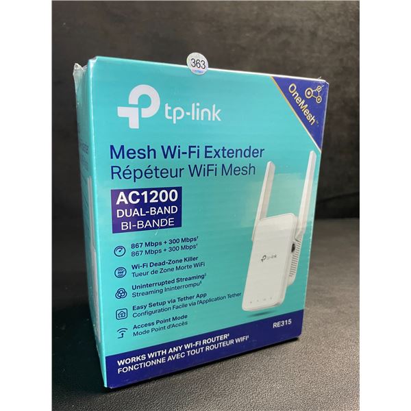 TP-Link AC1200 Mesh Wi-Fi Extender/WiFi Booster - Works with Any WiFi Router - New Sealed!