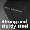 Image 2 : Metal Cash Box/Locking Money Storage Box with 2 Keys - 6-Inch Size (Black) New Sealed