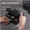 Image 3 : Metal Cash Box/Locking Money Storage Box with 2 Keys - 6-Inch Size (Black) New Sealed