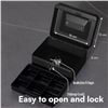Image 7 : Metal Cash Box/Locking Money Storage Box with 2 Keys - 6-Inch Size (Black) New Sealed