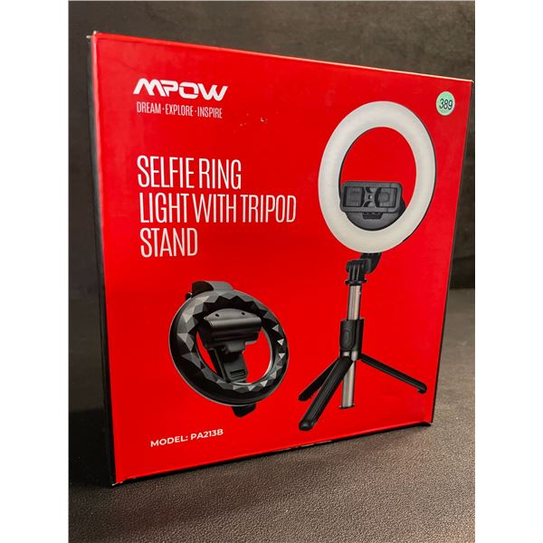 MPOW Selfie Ring Light with Tripod Stand and Phone Holder (Model: PA213B) - Brand New