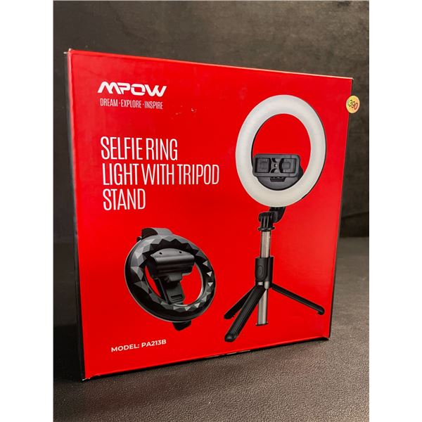 MPOW Selfie Ring Light with Tripod Stand and Phone Holder (Model: PA213B) - Brand New
