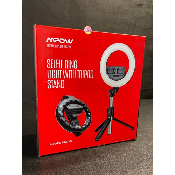 MPOW Selfie Ring Light with Tripod Stand and Phone Holder (Model: PA213B) - Brand New
