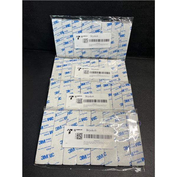 4 Packs of 3M Hook & Loop Tape/Double-Sided Tape Strips (16pcs) 1" x 4" Size - New