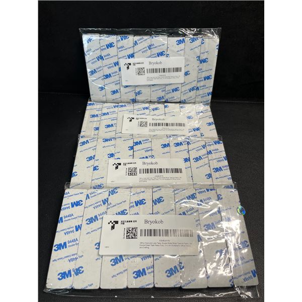 4 Packs of 3M Hook & Loop Tape/Double-Sided Tape Strips (16pcs) 1" x 4" Size - New