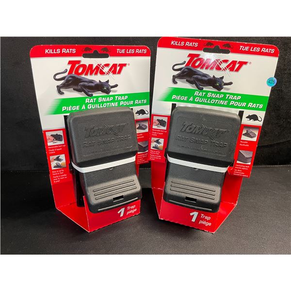 Lot of 2 TomCat Rat Snap Traps - Easy Set, Reusable, No-Touch Disposal Rodent Control - New