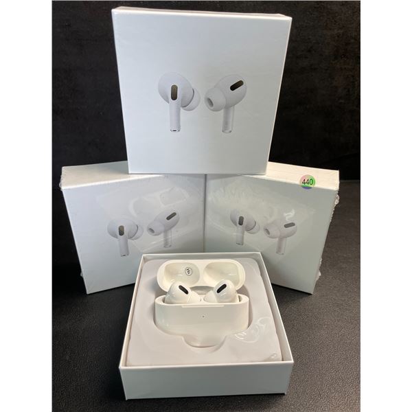 Lot of 3 Air-Pod Style Wireless Earbuds with Charging Cases - New Sealed!