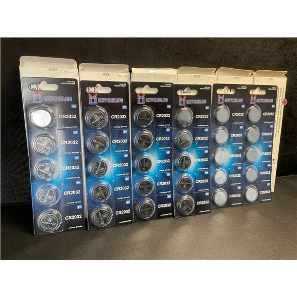 6 Packs (30PCS/Batteries) Kitosun CR2032 Lithium Coin Cell Batteries - New
